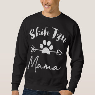 Moletom Shih Tzu Mãe Shih Tzu Mama Vintage Mulheres