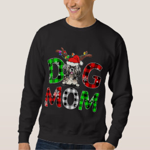 Moletom Shih Tzu Mãe Xadrez Buffalo Xmas Pajama Reindee