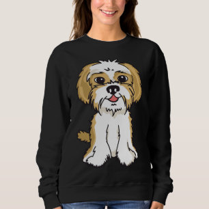 Moletom Shih Tzu Ouro Brown White Dog