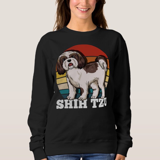 Moletom Shih Tzu Retro Vintage (Frente)