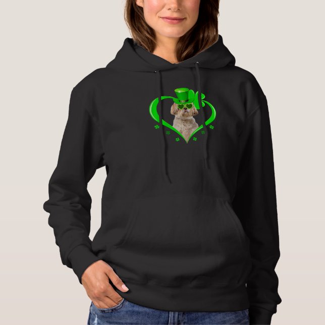 Moletom Shih Tzu Rua De Cachorro Patrick S Day Shamrock Co (Frente)