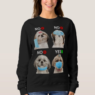 Moletom Shih Tzu Veste Rosto Máscara Direita Cachorro Para