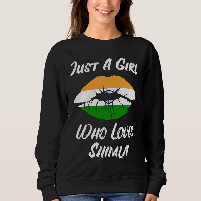 Moletom Shimla lips mouth love Indian flag (Frente)