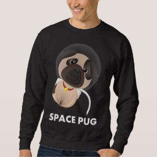 Moletom Shirt 544 Clássico com Astronauta Espacial Pug