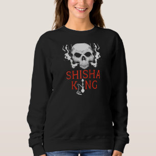 Moletom Shisha King Skull Smoker Hookah Water Pipe Narghil