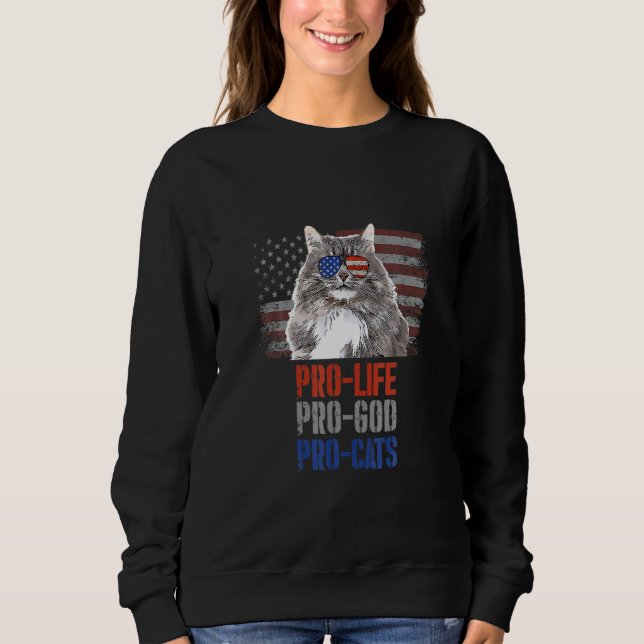 Moletom Siberian Cat Pro Life Pro God Pro Cats American Fl (Frente)