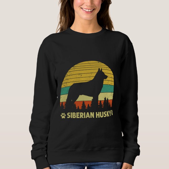 Moletom Siberian Husky Dog Retro Vintage (Frente)