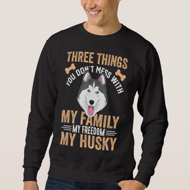 Moletom Siberian Husky Dog Roupa Para Proprietário Rouco (Frente)