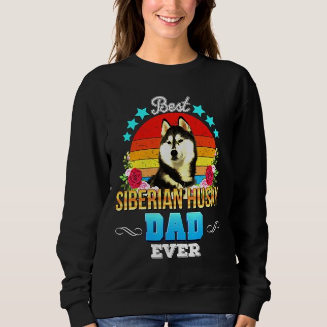 Moletom Siberian Husky Floral (Frente)