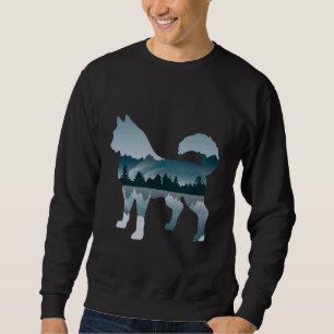 Moletom Siberian Husky Lake Forest Graphic Engraçado Ideia