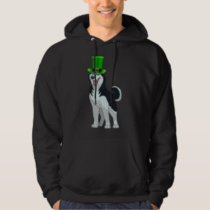 Moletom Siberian Husky Leprechaun Hat Para Husky Siberiano