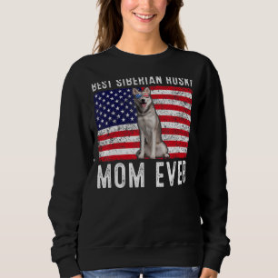 Moletom Siberian Husky Mãe Americana Bandeira Dono de Cach