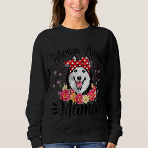 Moletom Siberian Husky Mama Florals Cachorro Bonito Mãe de