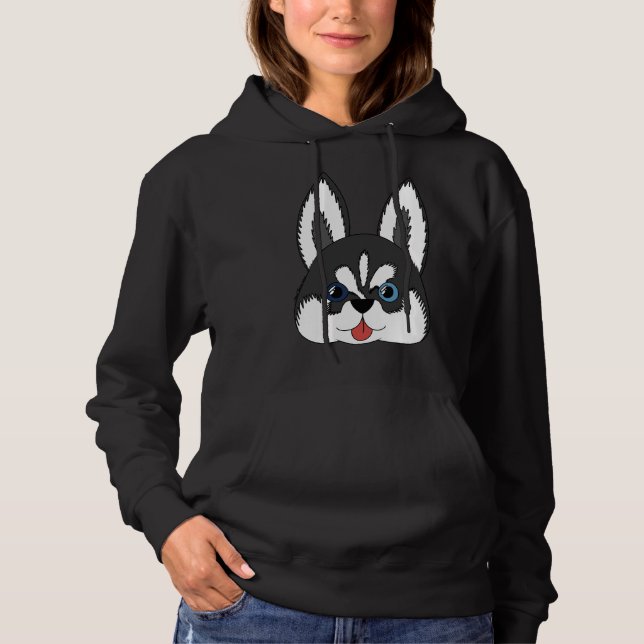 Moletom Siberian Husky Puppy Patterno Sticker (Frente)