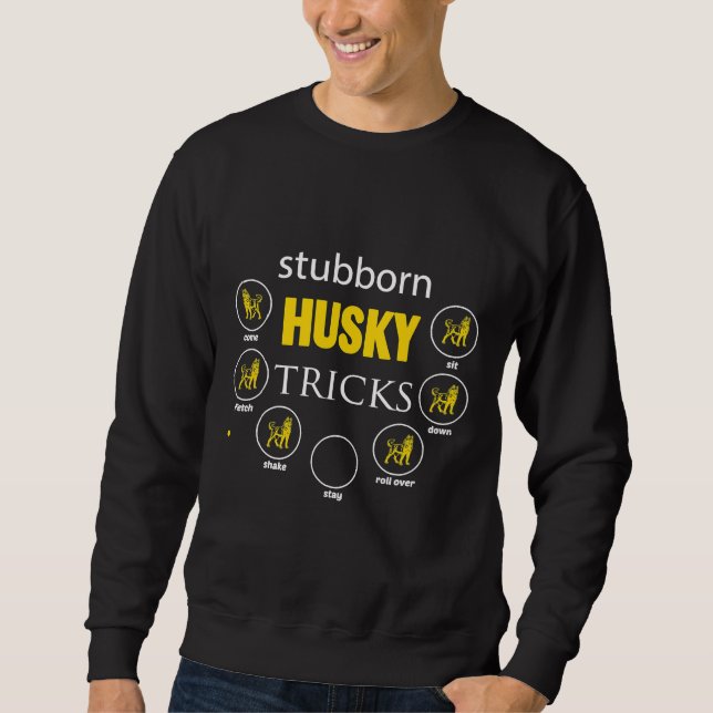 Moletom Siberian Husky Stubborn Rouco Tricks Tee (Frente)