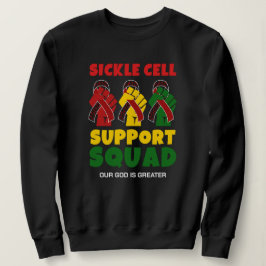 Moletom SICKLE CELL SUPPORT SQUAD Nome Personalizado
