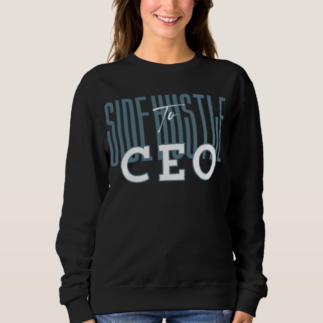 Moletom Side Hustle para CEO™ Quiet Power Street Smart Gri (Frente)