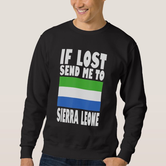 Moletom Sierra Leone Flag Design  If lost send me to Sierr (Frente)