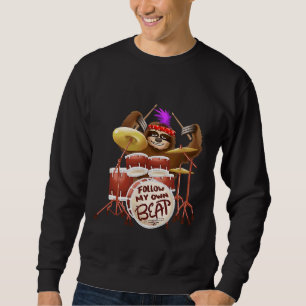 Moletom Siga Meu Próprio Beat Sloth Música Fofo