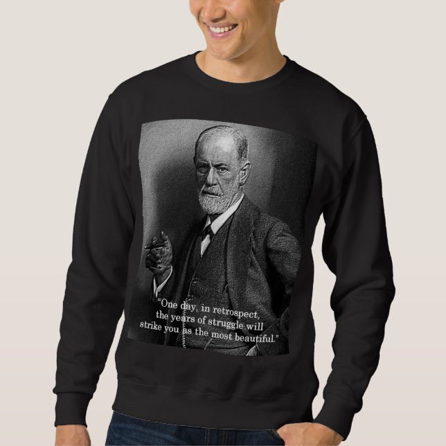Moletom Sigmund Freud "um dia." camisola - alguma cor (Frente)