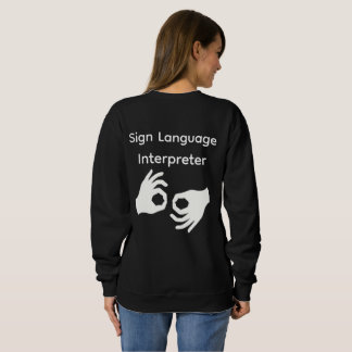 Moletom Sign Language Interpreter Woman's Black