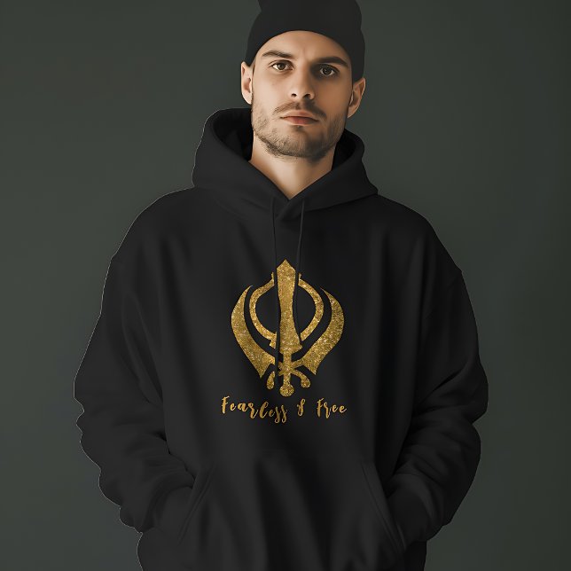 Moletom Sikh Khanda "Sem medo e livre" (Criador carregado)