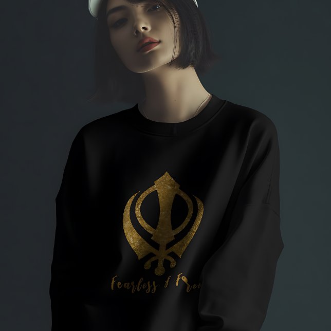 Moletom Sikh Khanda "Sem medo e livre" (Criador carregado)