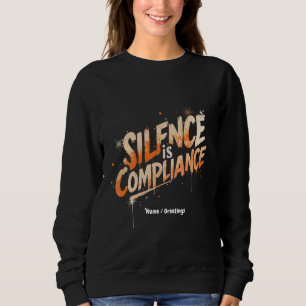 Moletom Silêncio é Design de Conformidade para a Cultura