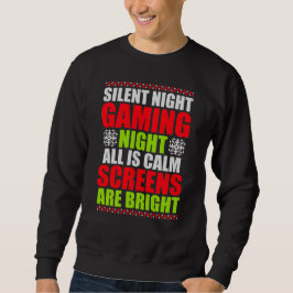 Moletom Silent Night Gaming Night All Calm Screens Bright