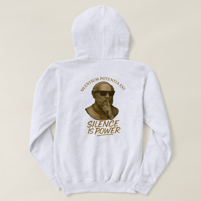 Moletom Silentium Potentia Est – O Poder da Força Silencio (Verso do Design)