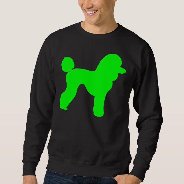 Moletom Silhouette de Poodle Verde (Frente)
