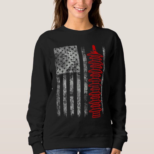 Moletom Silhouette Lightning Arrester American Flag Linema (Frente)