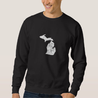 Moletom Silhueta afligida de Michigan