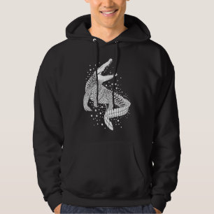 Moletom Silhueta branca animal - Crocodilo