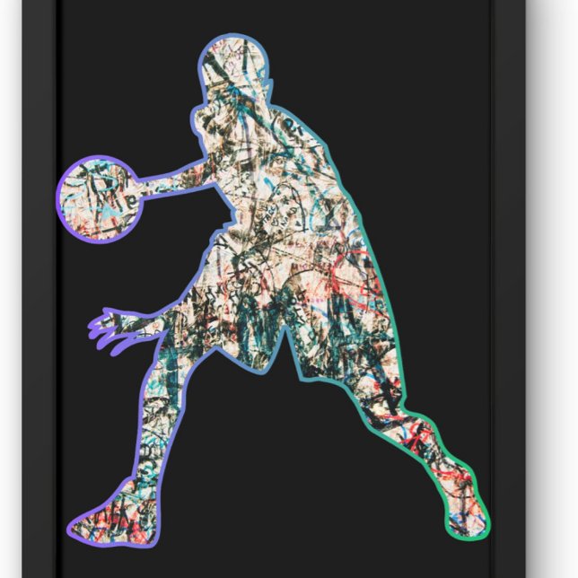 Moletom Silhueta Colorida do Jogador de Basquete (Criador carregado)