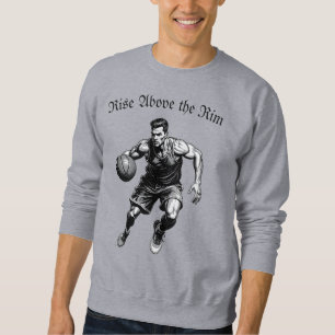Moletom Silhueta de Basquete – Erga-se Acima da Aro