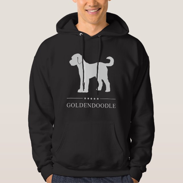 Moletom Silhueta de Cachorro Goldendoodle Branco (Frente)