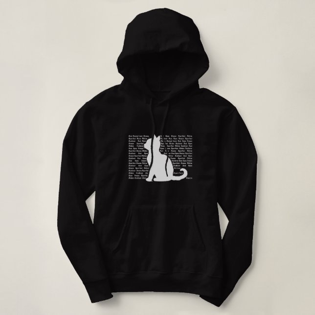 Moletom Silhueta de Gato - design perfeito para amantes de (Frente do Design)