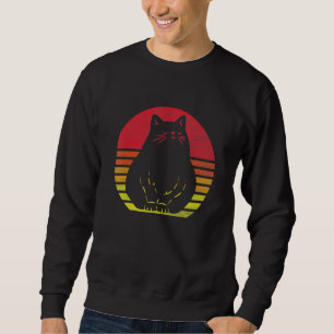 Moletom Silhueta de gato retrô