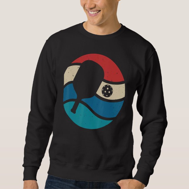 Moletom Silhueta de Pickleball Retro Vintage (Frente)