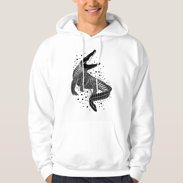 Moletom Silhueta Preta de um Crocodilo (Frente)