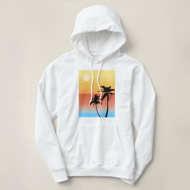 Moletom Silhueta Sunset Palm Tree (Frente do Design)