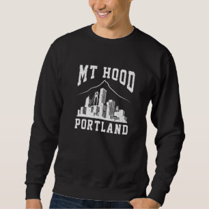Moletom Silhueta Vintage da Cidade de Portland Mt Hood