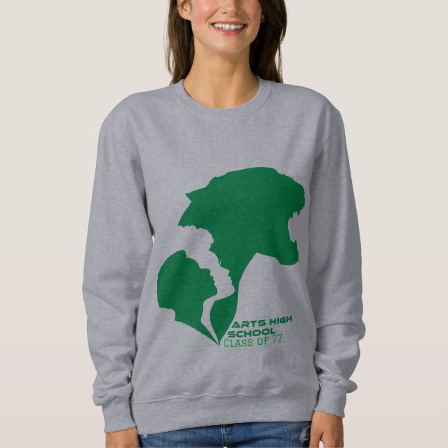 Moletom Silhuetas verdes para Segundos graus de artes pers (Frente)