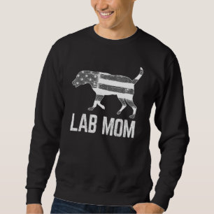 Moletom Silver Lab Mãe Vintage Labrador Patriótico com Ame