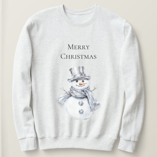 Moletom Silver Snowman Natal (Frente do Design)