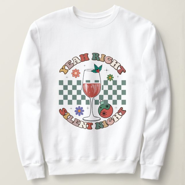 Moletom Sim, bem silencioso natal (Frente do Design)