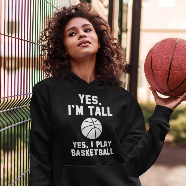 Moletom Sim, eu sou alto. Capuz (Criador carregado)