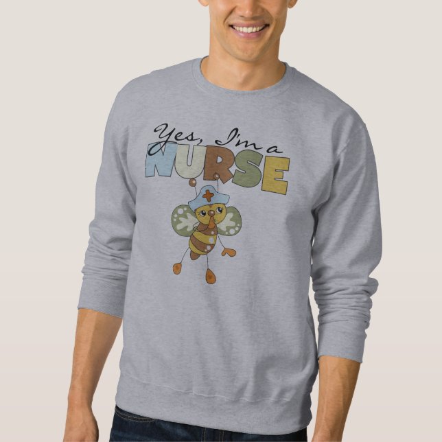 Moletom Sim, sou uma Enfermeira T-shirts e presentes (Frente)