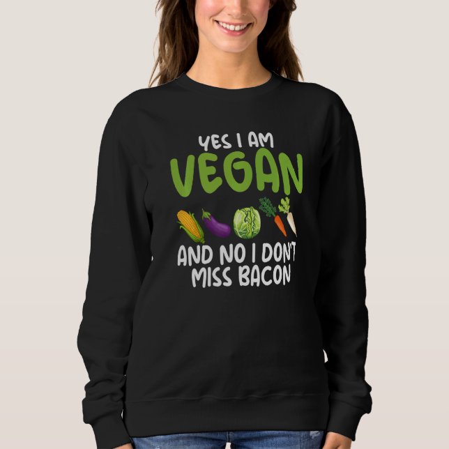 Moletom Sim, sou vegetariano Não Não Perco Bacon Vegeta (Frente)